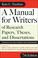 Cover of: A Manual for Writers of Research Papers, Theses, and Dissertations, Seventh Edition