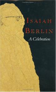 Cover of: Isaiah Berlin: A Celebration
