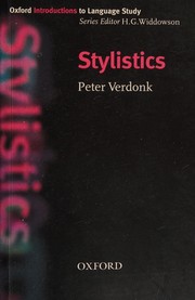 Stylistics by Peter Verdonk