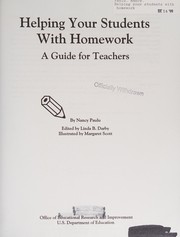 Cover of: Helping Your Students with Homework: A Guide for Teachers