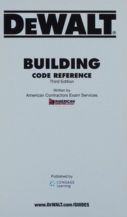 Cover of: DEWALT Building Code Reference by American Contractor's Exam Services