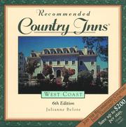 Cover of: Recommended Country Inns West Coast: California, Oregon, Washington (6th ed)