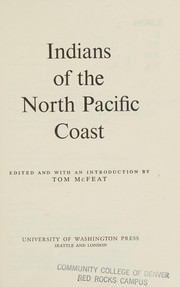 Cover of: Indians of the North Pacific Coast