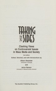 Cover of: Taking Sides: Clashing Views on Controversial Issues in Mass Media and Society