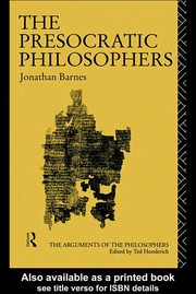 Cover of: The Presocratic philosophers
