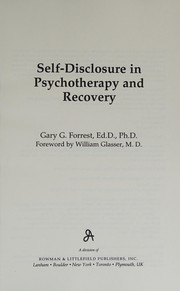 Cover of: Self-disclosure in psychotherapy and recovery