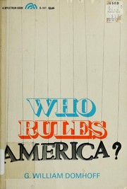 Cover of: Who rules America?