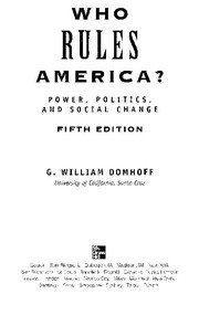 Cover of: Who Rules America? by G. William Domhoff