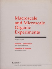 Cover of: Macroscale and Microscale Organic Experiments by Kenneth Williamson, Katherine Masters