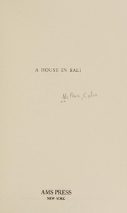 Cover of: A house in Bali