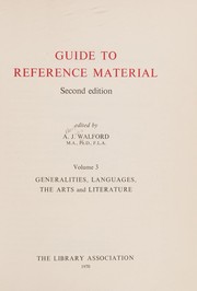 Cover of: Guide to Reference Material Volume Generalities