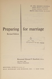 Cover of: Preparing for marriage: leader's guide