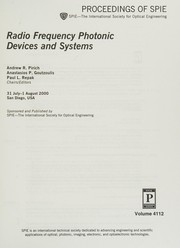 Cover of: Radio frequency photonic devices and systems: 31 July-1 August 2000, San Diego, USA