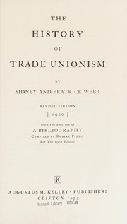 Cover of: The history of trade unionism