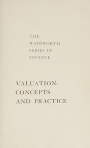 Cover of: Valuation: concepts and practice
