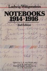 Cover of: Notebooks, 1914-1916 by Ludwig Wittgenstein