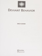 Cover of: Deviant Behavior