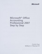 Cover of: Microsoft Office Accounting Professional 2007 step by step