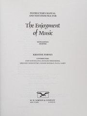 Cover of: Instructor's resource manual for The enjoyment of music, seventh edition