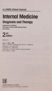 Cover of: Internal medicine: diagnosis and therapy