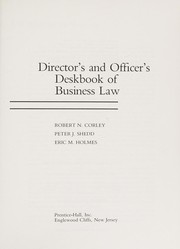 Cover of: Director's and officer's deskbook of business law