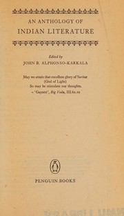 Cover of: An anthology of Indian literature by John B. Alphonso-Karkala