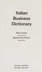 Cover of: Italian business dictionary