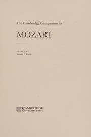 CAMBRIDGE COMPANION TO MOZART; ED. BY SIMON P. KEEFE by Simon P. Keefe