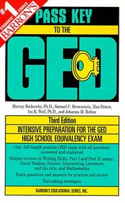 Cover of: Barron's pass key to the GED high school equivalency exam