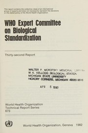 WHO Expert Committee on Biological Standardization by WHO Expert Committee on Biological Standardization.