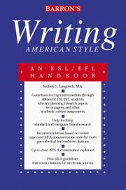 Cover of: Writing American style: an ESL/EFL handbook