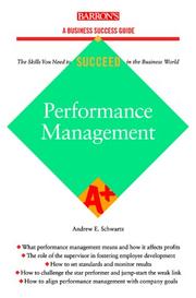 Cover of: Performance Management (Business Success Guide) by Andrew E. Schwartz