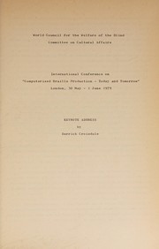 Cover of: Computerised braille production, today and tomorrow