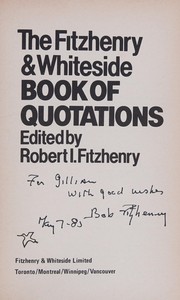 Cover of: The Fitzhenry & Whiteside book of quotations
