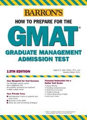 Cover of: How to Prepare for the GMAT (Barron's How to Prepare for the Gmat Graduate Management Admission Test) by Eugene D. Jaffe MBA Ph.D., Stephen Hilbert Ph.D.