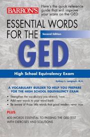 Cover of: Essential words for the GED: high school equivalency exam