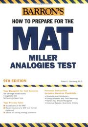 Cover of: How to Prepare for the MAT: Miller Analogies Test (Barron's)