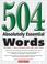 Cover of: 504 absolutely essential words