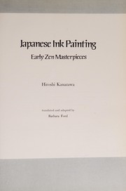 Cover of: Japanese ink painting: early Zen masterpieces