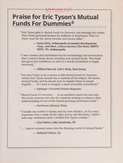 Cover of: Mutual funds for dummies