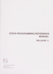 Cover of: Stata programming: reference manual : release 11.