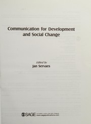 Cover of: Communication for development and social change
