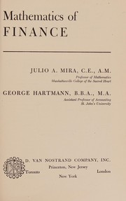 Cover of: Mathematics of finance