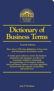 Cover of: Dictionary of Business Terms