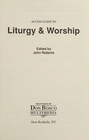Cover of: Liturgy & worship