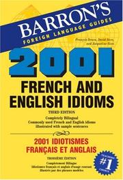 2001 French and English idioms = 2001 idiotismes français et anglais