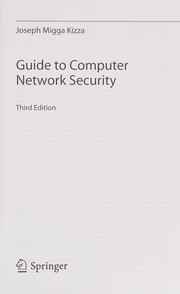 Cover of: Guide to computer network security