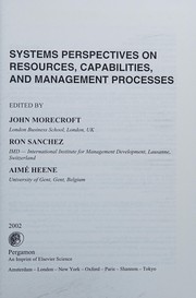 Cover of: Systems perspectives on resources, capabilities, and management processes