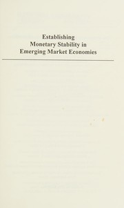 Cover of: Establishing monetary stability in emerging market economies