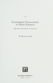 Cover of: Leadership Challenges in High Schools by W. Norton Grubb